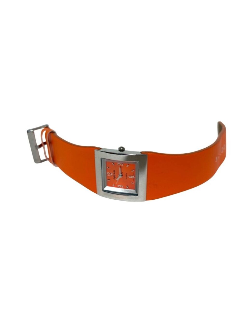 Appear Womens Orange Leather Watch Quartz  Stainless Steel Back